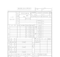 개인별인사기록카드 개인별인사기록카드